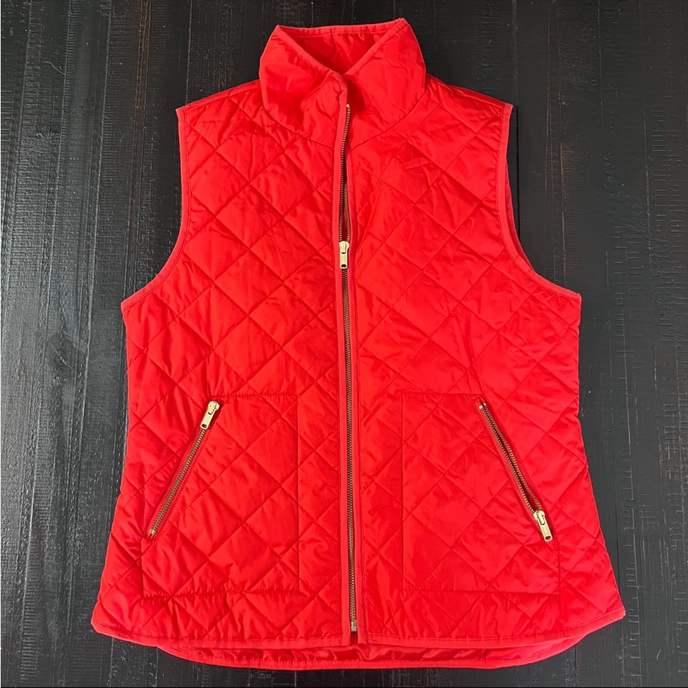 Old Navy Red Quilted Vest - M